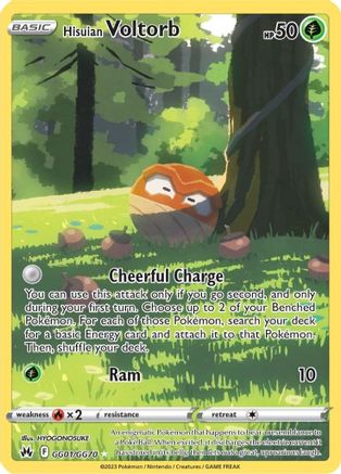 Hisuian Voltorb GG01/GG70 - Crown Zenith Galarian Gallery Holofoil