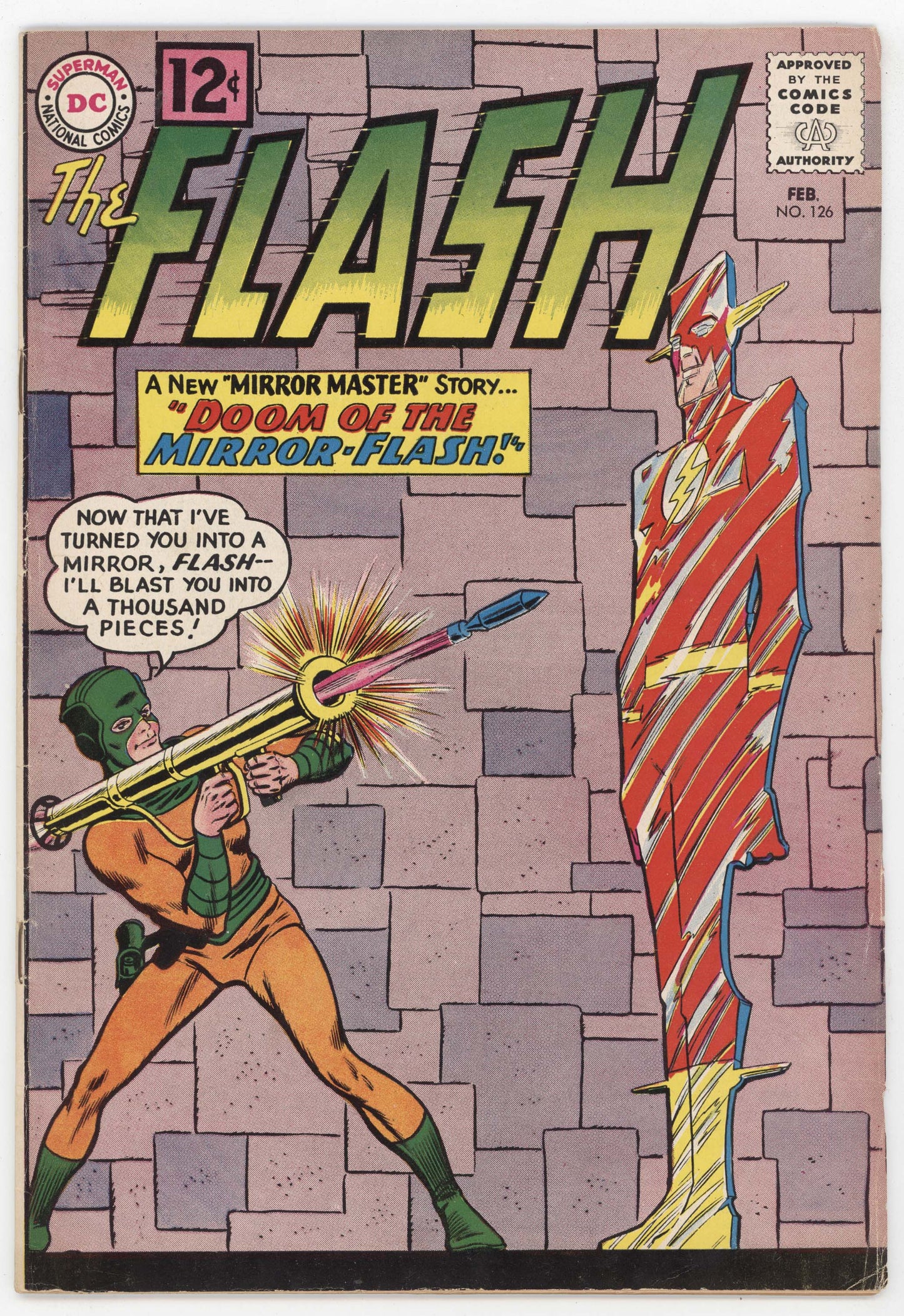 Flash 126 DC 1962 VG FN Mirror Master Rocket Launcher Carmine Infantino