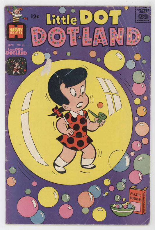 Little Dot Dotland 35 Harvey 1967 VG Warren Kremer Richie Rich Bubble Pipe