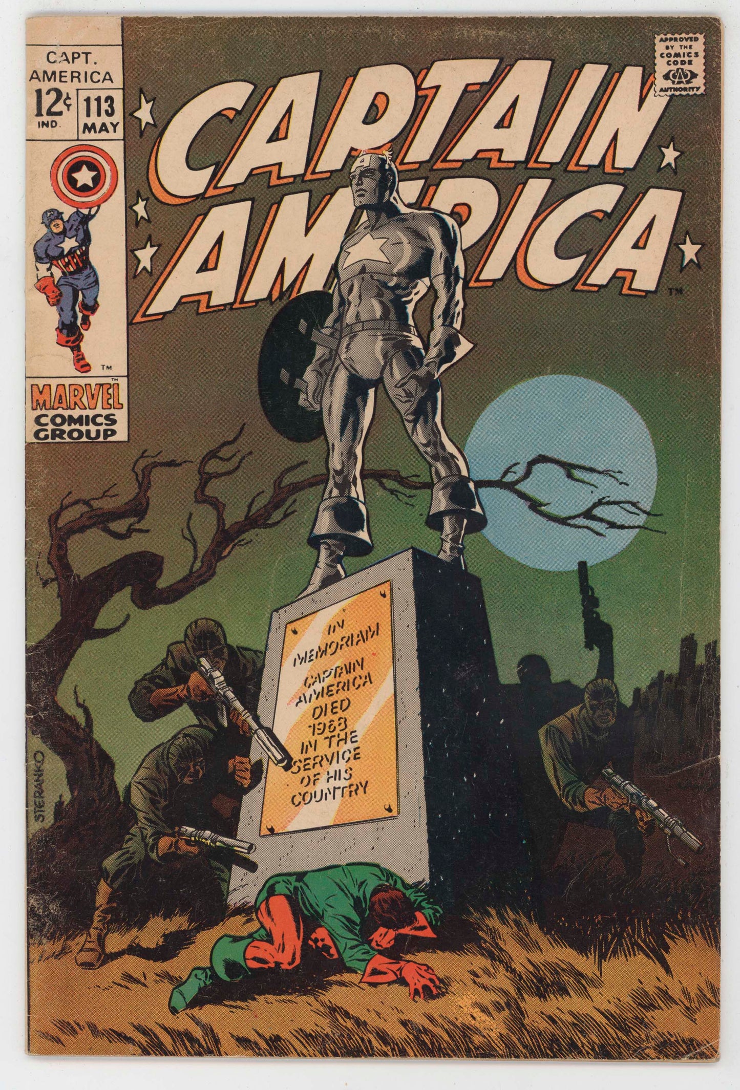 Captain America 113 Marvel 1969 VG Jim Steranko Stan Lee