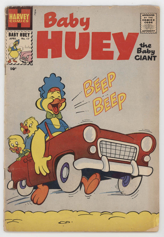 Baby Huey The Baby Giant 17 Harvey 1959 VG Marty Taras Car UFO Story