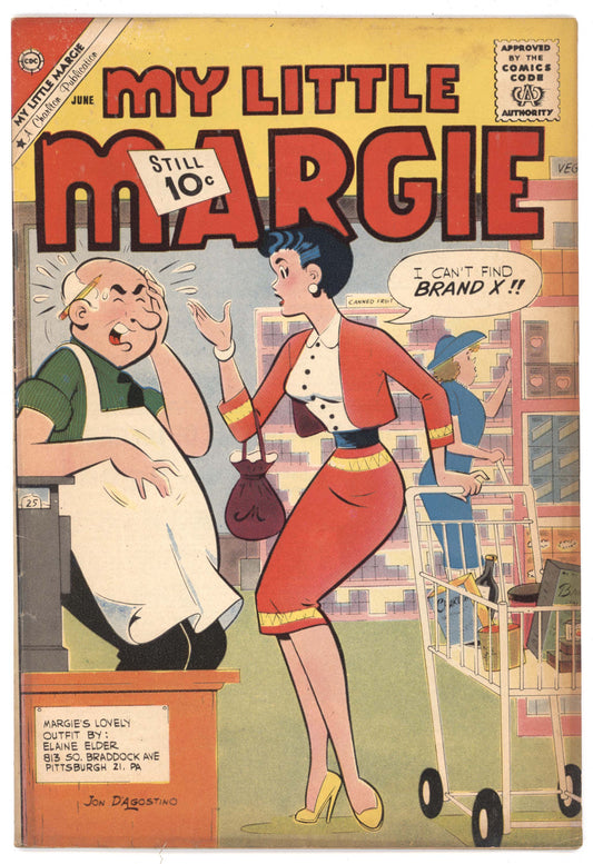 My Little Margie 36 Charlton 1961 FN Jon D'Agostino GGA Red Dress