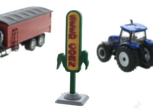 3D To Scale 64-620-GR 1/64 – Seed Corn Dealer Sign Green Scene Detail