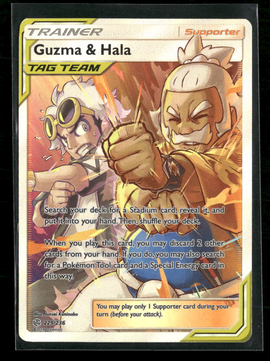 SM - Cosmic Eclipse Guzma & Hala (Full Art) #229/236 - Golden Apple Comics