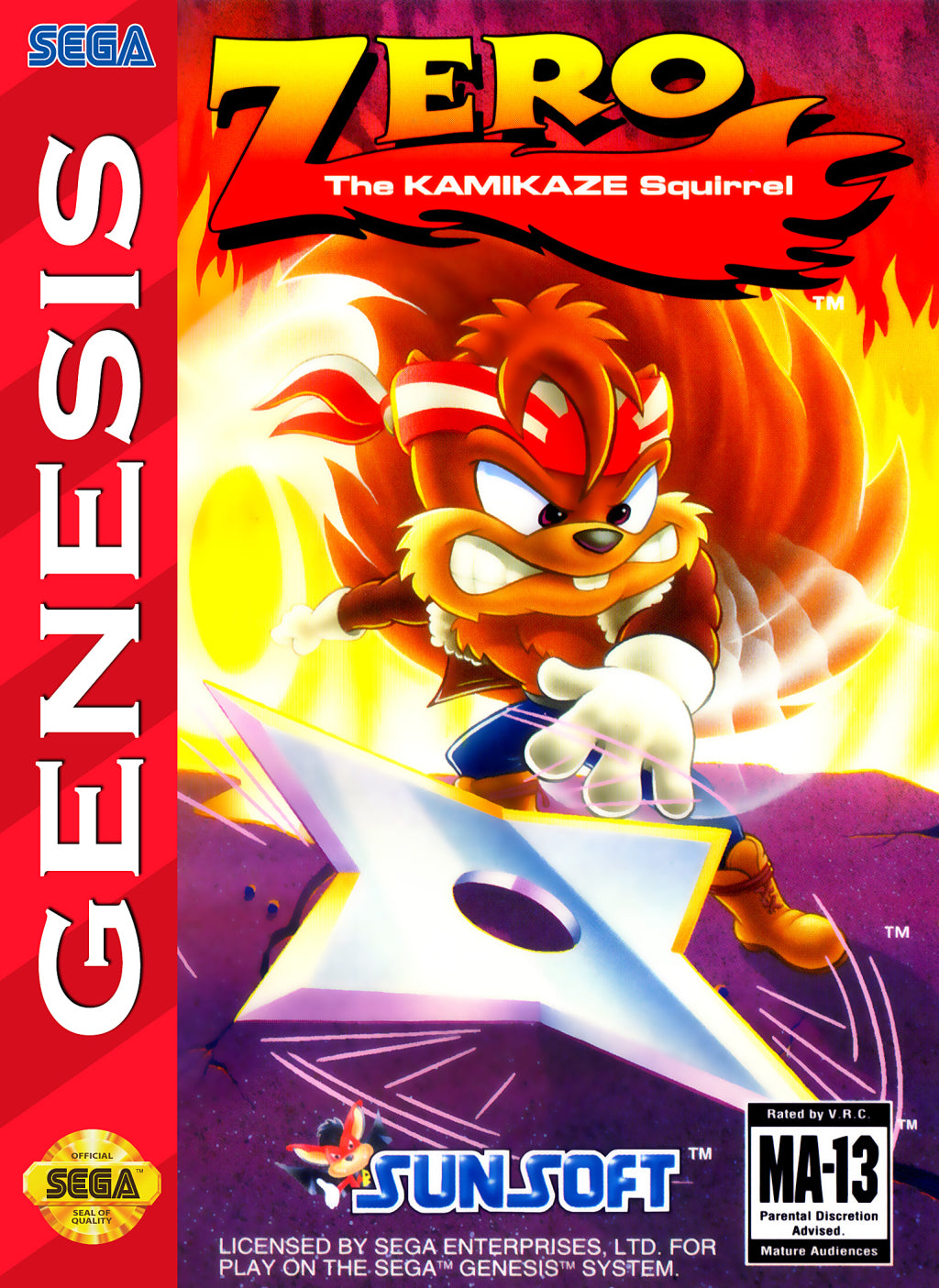 Zero the Kamikaze Squirrel (Sega Genesis)