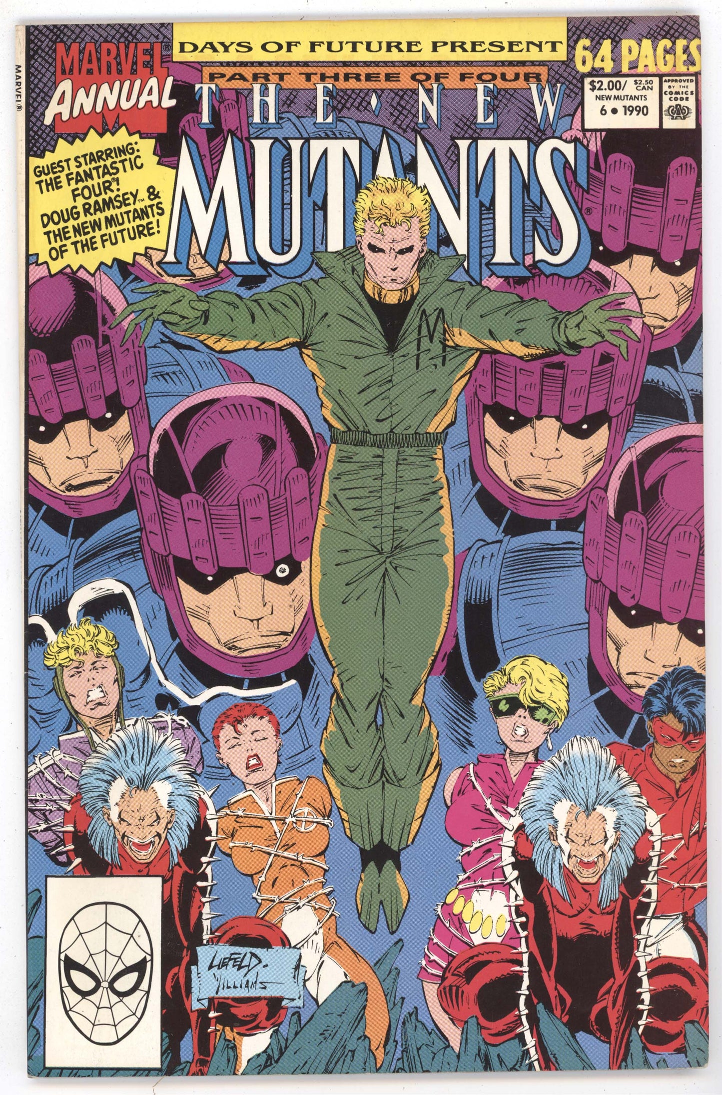 New Mutants Annual 6 1st Series Marvel 1990 FN VF 1st Shatterstar