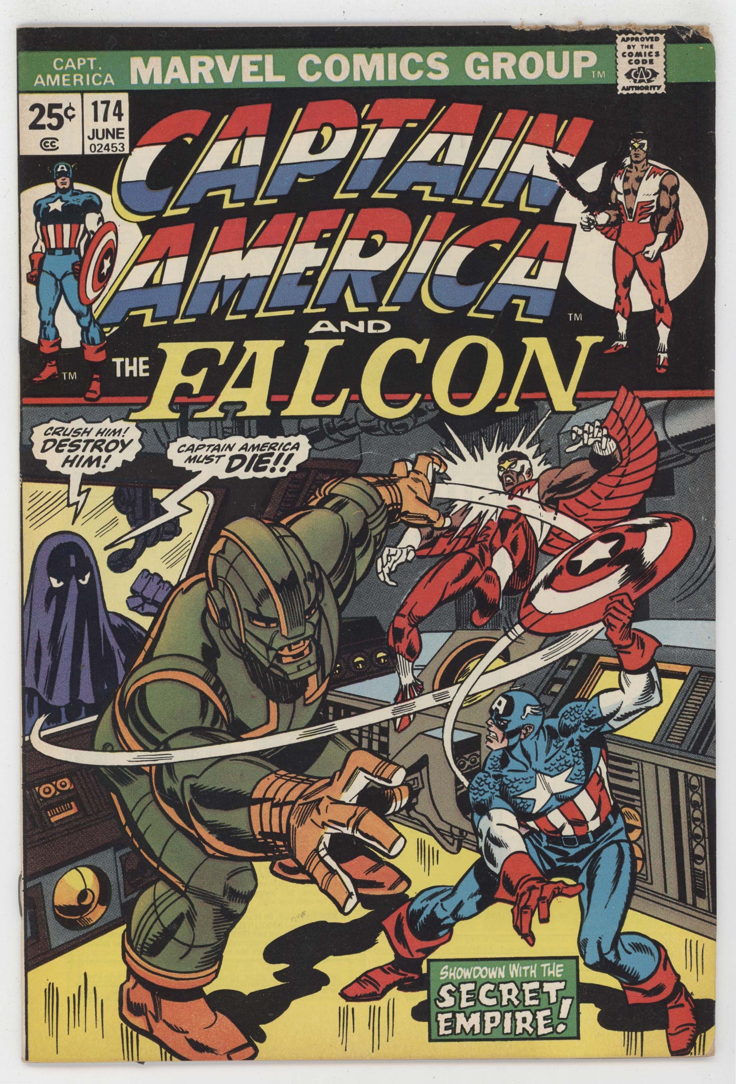 Captain America 174 Marvel 1974 VG Gil Kane Falcon X-Men Cyclops Jean Grey