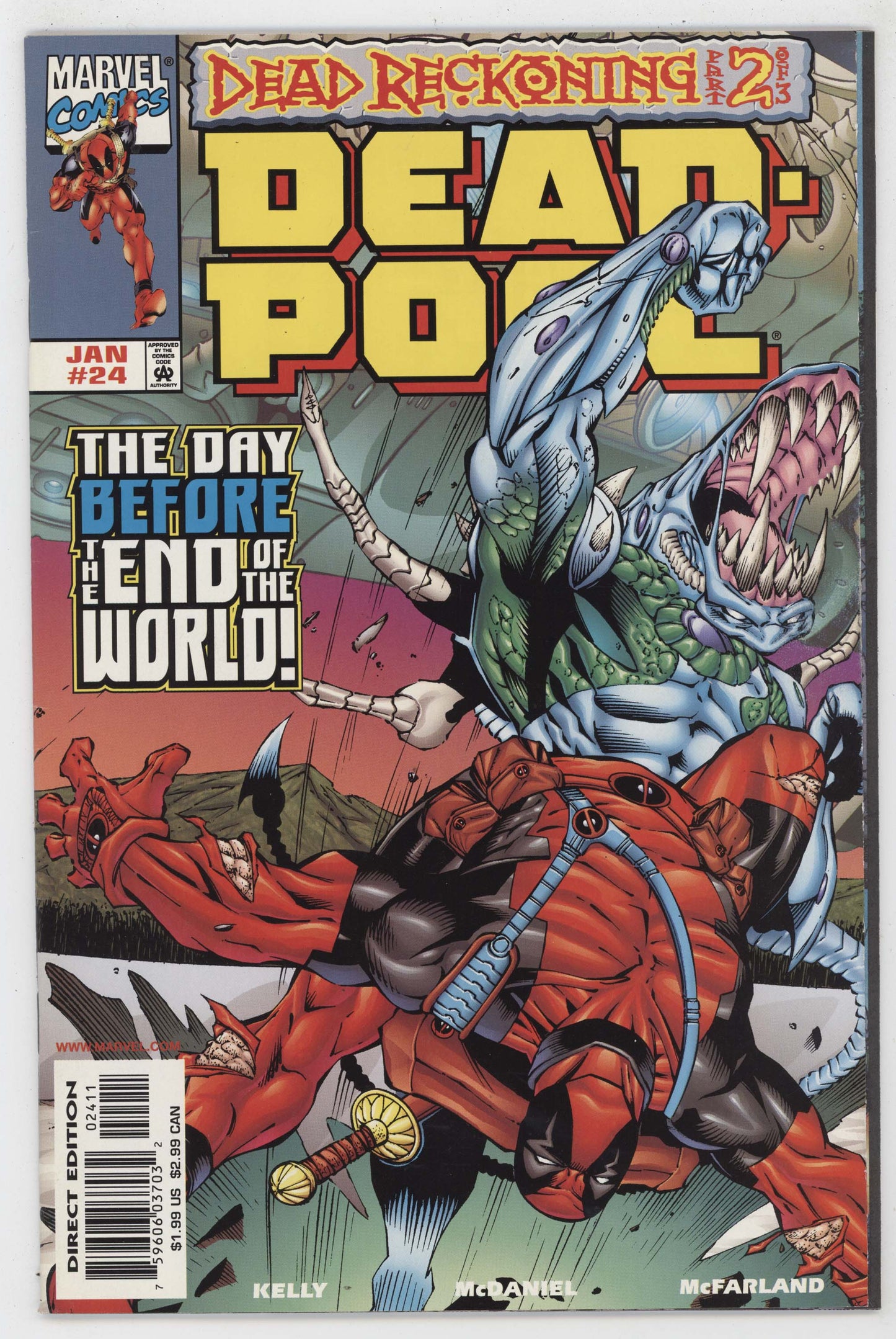 Deadpool 24 Marvel 1999 NM Joe Kelly Dead Reckoning Captain America