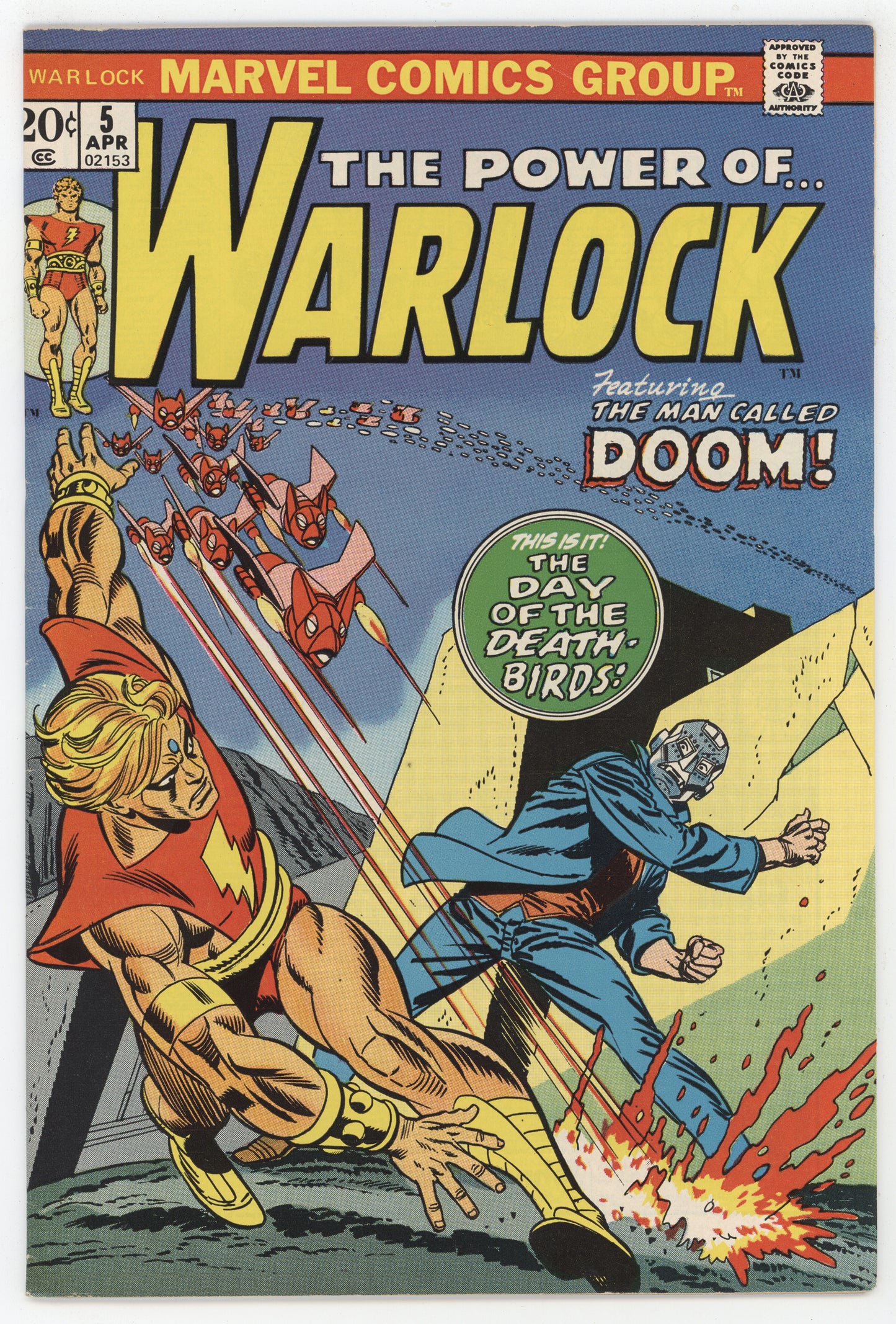 Warlock 5 Marvel 1973 VF Gil Kane Ron Goulart Doctor Doom