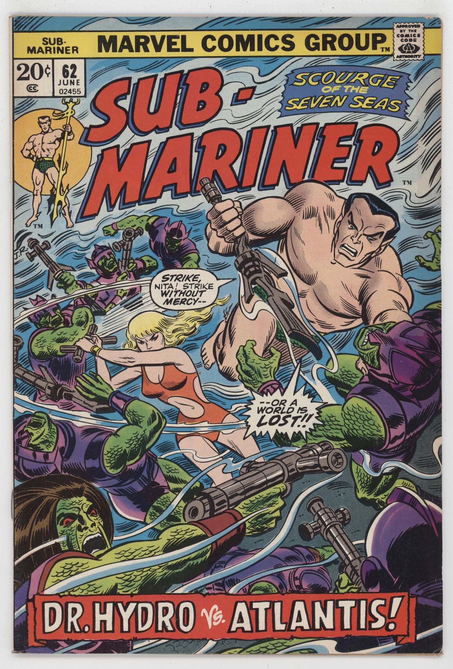 Sub-Mariner 62 Marvel 1973 VG John Romita Bill Everett Namor Namorita Bikini GGA