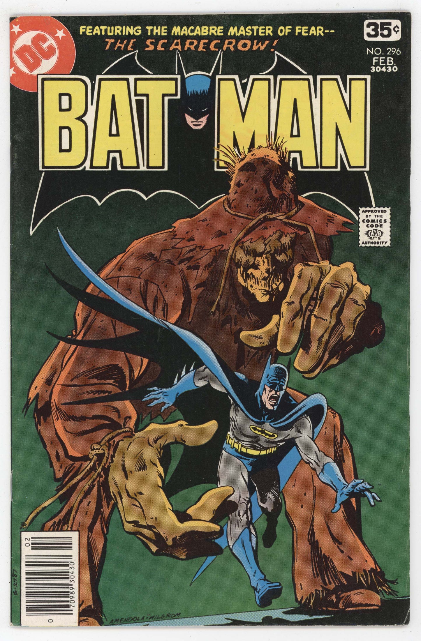 Batman 296 DC 1978 VF Sal Amendola Scarecrow