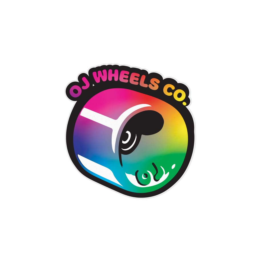 OJ Wheels Hot Juice Fade Sticker 3.25 in x 3.37 in