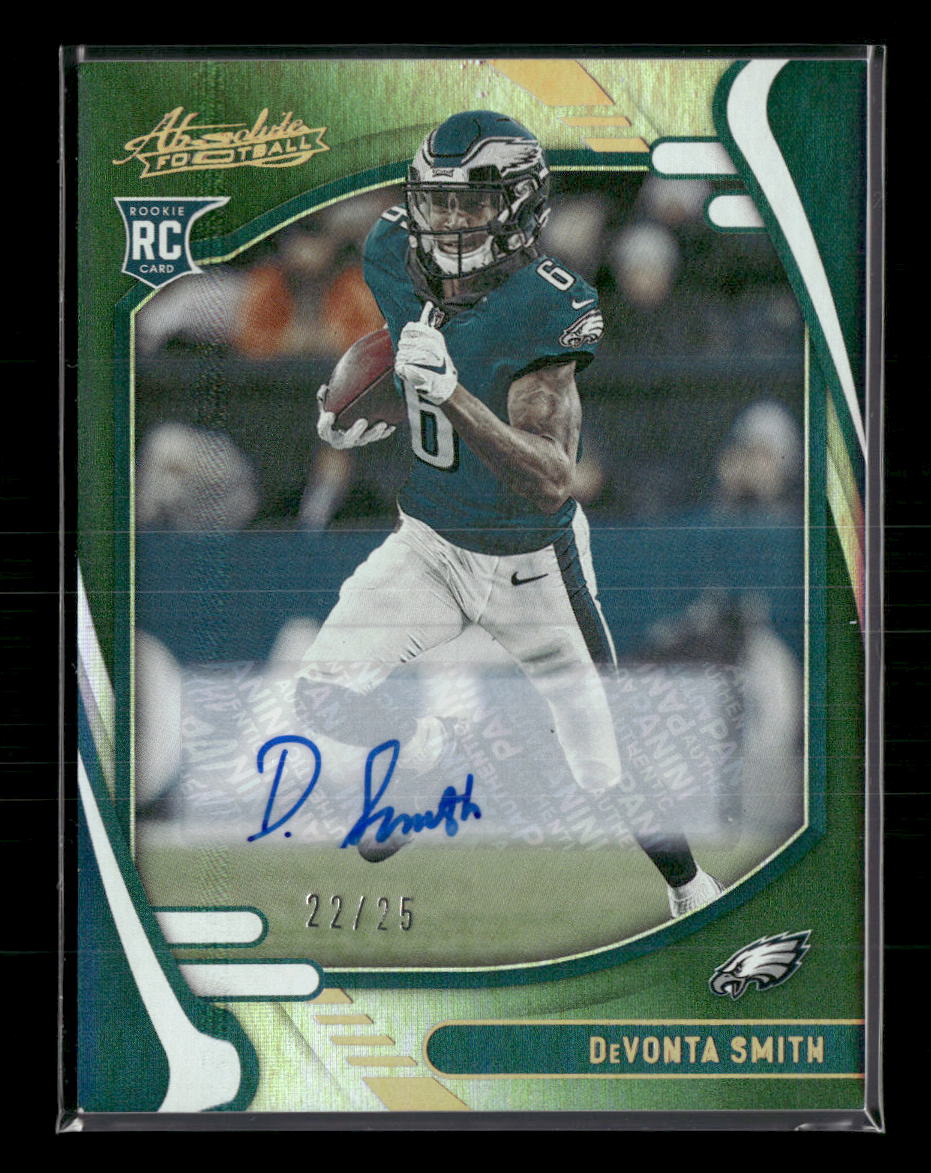 2021 Panini Absolute Signature Rookies Green Waves DeVonta Smith #/25 Auto #107 - Golden Apple Comics