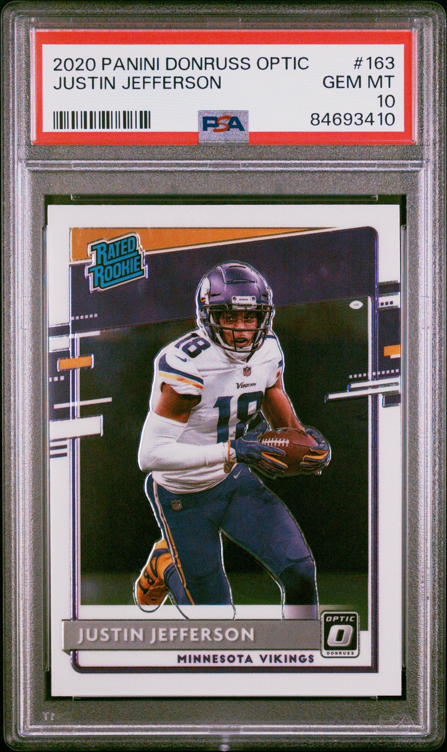 2020 Panini Donruss Optic Justin Jefferson 10 PSA #163 - Golden Apple Comics