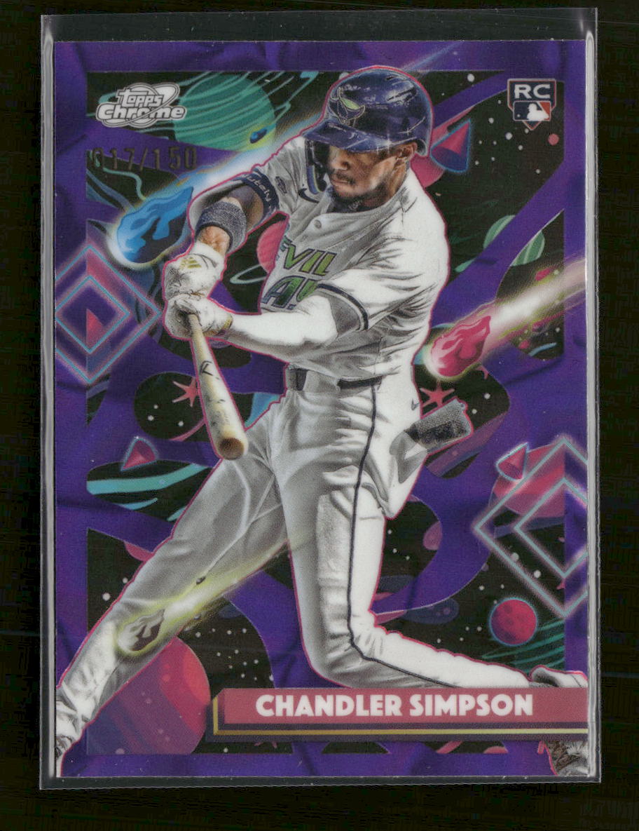 2025 Topps Cosmic Purple Nebula Refractor Chandler Simpson Rookie #/150 #162 - Golden Apple Comics