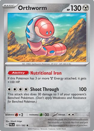 Orthworm 151/193 - SV02 Paldea Evolved Holofoil - Golden Apple Comics