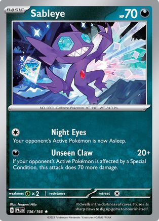 Sableye 136/193 - SV02 Paldea Evolved Holofoil