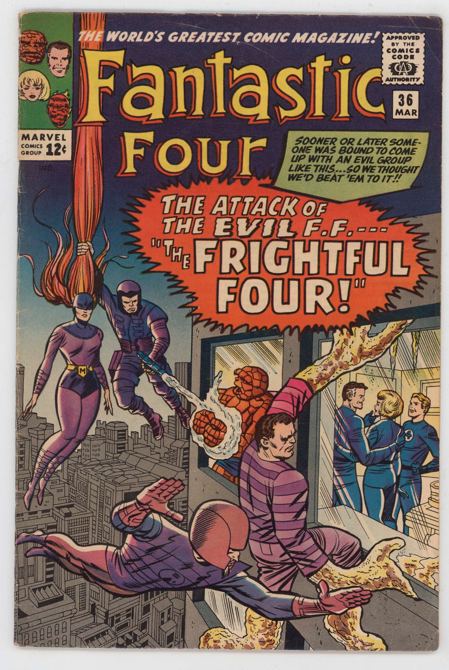 Fantastic Four 36 Marvel 1965 FN Stan Lee 1st Frightful Four Medusa