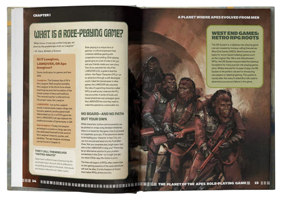 Planet of the Apes RPG: Core Rulebook (Hardcover) - Golden Apple Comics