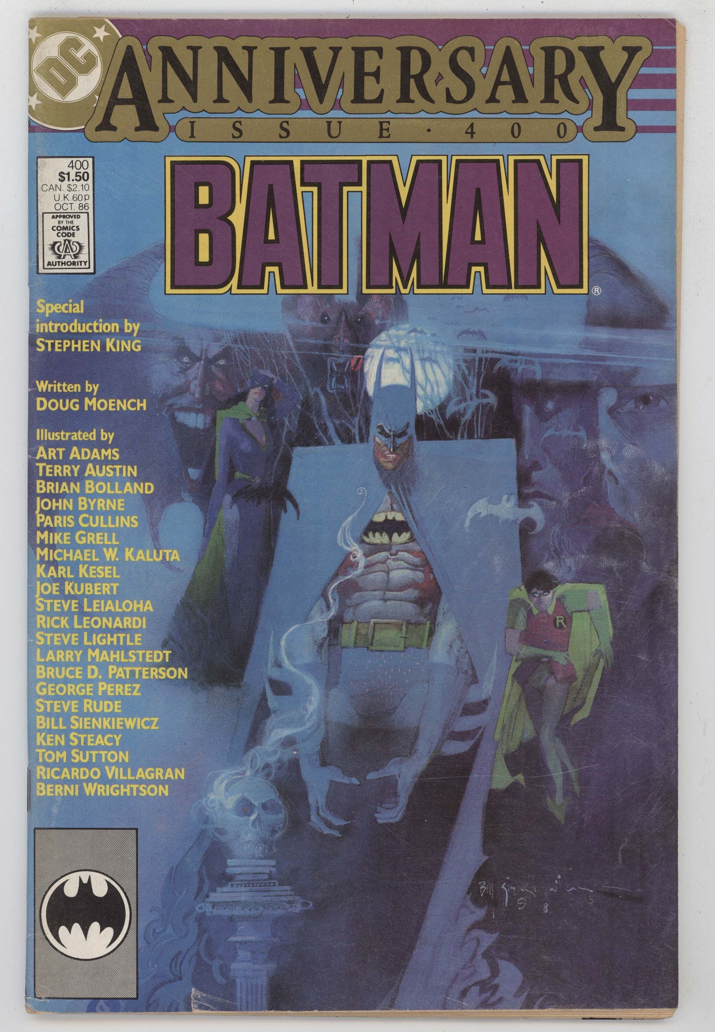 Batman 400 DC 1986 FN VF Stephen King Bill Sienkiewicz Joker Catwoman Robin