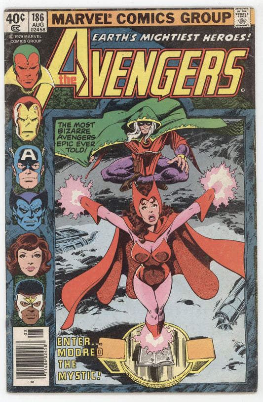 Avengers 186 Marvel 1979 FN Captain America Iron Man Scarlet Witch Vision