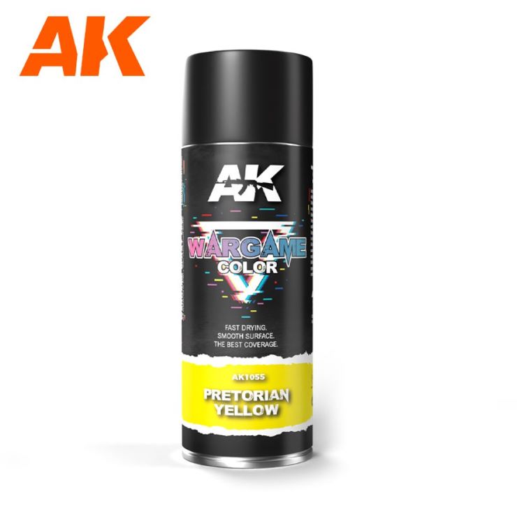 AK Interactive 1055 Wargame Color: Pretorian Yellow Paint 400ml Spray