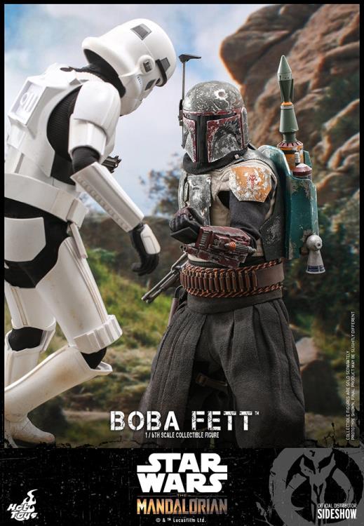 Star Wars Boba Fett Mandalorian Hot Toys 1:6 Action Figure Disney Sideshow NIB