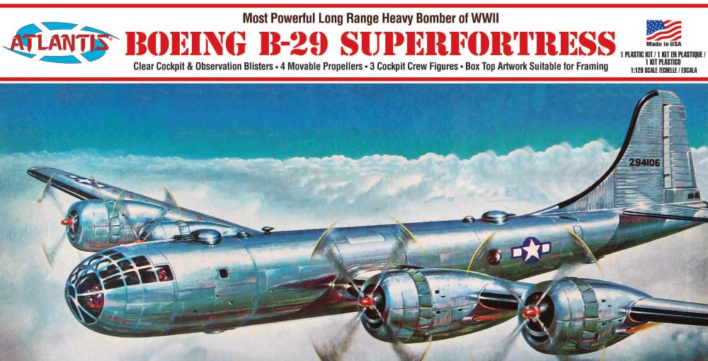 Atlantis Models 208 1/120 WWII B29 Superfortress Long Range Heavy Bomber (former