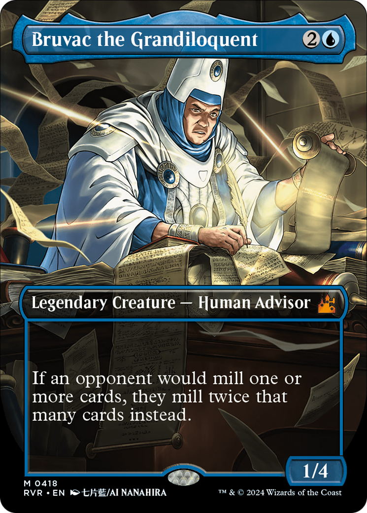 Bruvac the Grandiloquent (RVR-418) - Ravnica Remastered (Borderless) Foil
