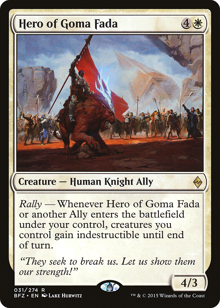 Hero of Goma Fada (BFZ-031) - Battle for Zendikar Foil