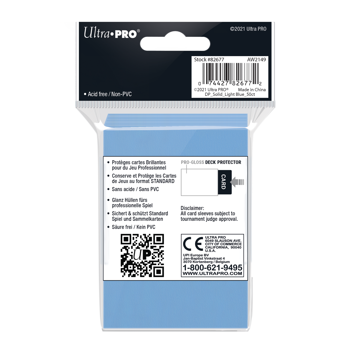 Ultra PRO: Standard 50ct Sleeves - PRO-Gloss (Light Blue)