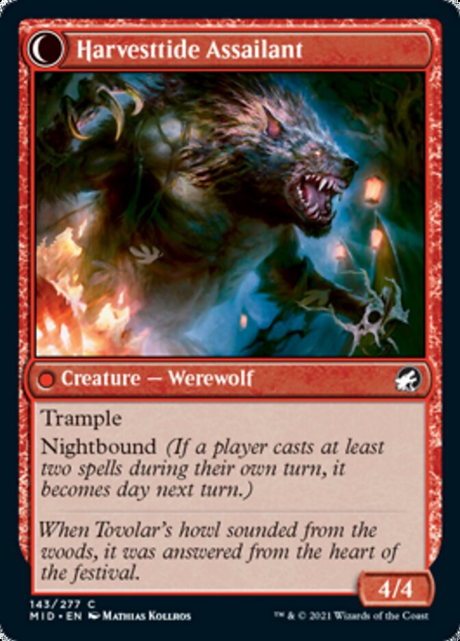 Harvesttide Infiltrator // Harvesttide Assailant (MID-143) - Innistrad: Midnight Hunt: (Double Faced Transform) Foil