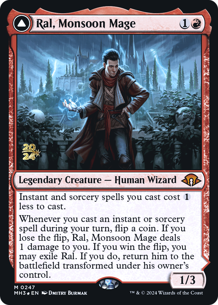 Ral, Monsoon Mage // Ral, Leyline Prodigy (PRE-247) - Modern Horizons 3 Promos Foil