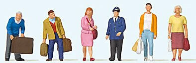 Preiser 10710 HO Scale Travelers at the Platform pkg(6) - Golden Apple Comics