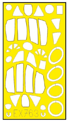 Eduard EX763 1/48 Mask Aircraft- MiG15 TFace for BOM & Hobby 2000