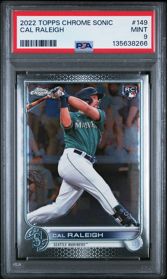 2022 Topps Chrome Sonic Cal Raleigh 9 PSA #149