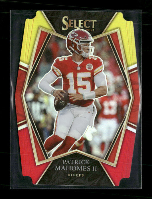 2021 Panini Select Red and Yellow Prizm Die Cut Patrick Mahomes II #102 - Golden Apple Comics