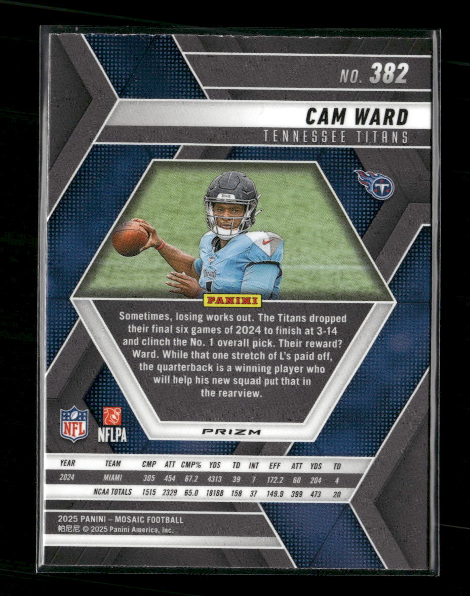 2025 Panini Mosaic Red Scope Cam Ward Rookie #382 - Golden Apple Comics