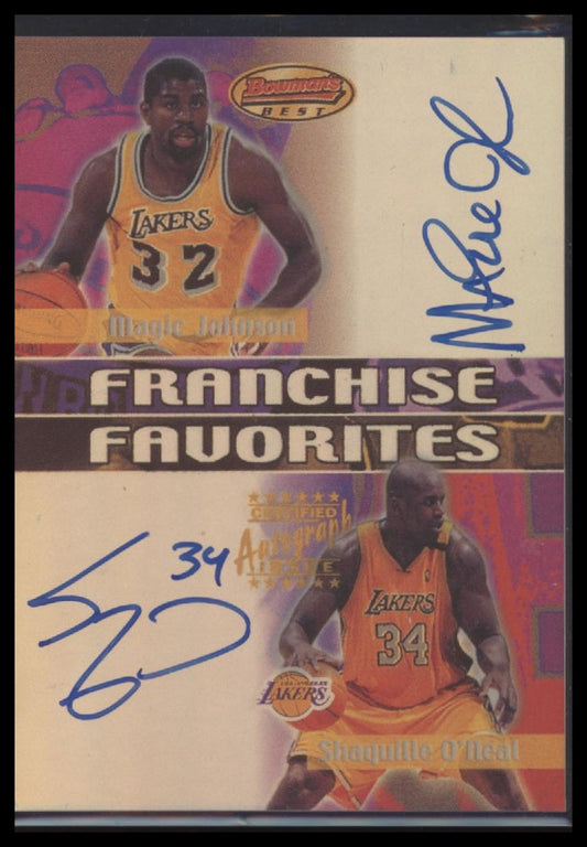 2000-01 Bowman's Best Franchise Favorites Autographs O'Neal / Johnson - Golden Apple Comics