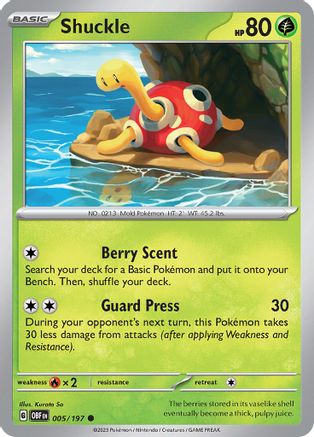 Shuckle 005/197 - SV03 Obsidian Flames - Golden Apple Comics