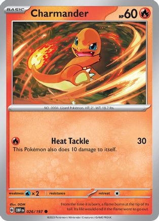 Charmander 026/197 - SV03 Obsidian Flames