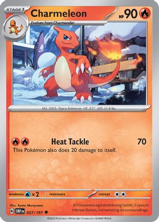 Charmeleon 027/197 - SV03 Obsidian Flames