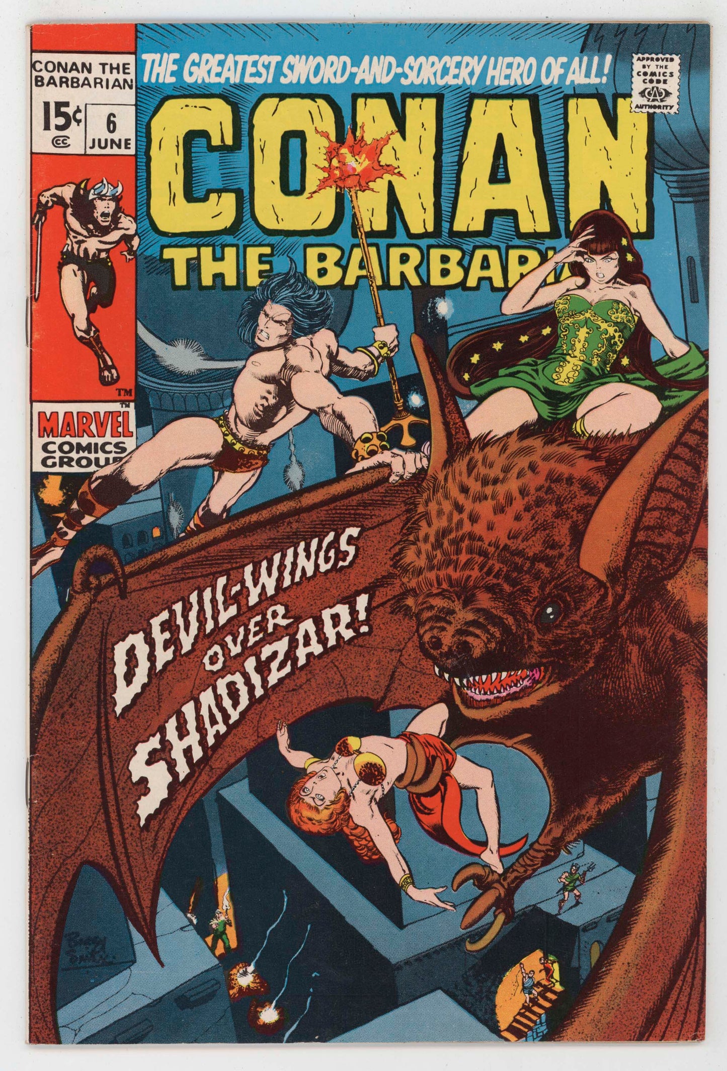 Conan The Barbarian 6 Marvel 1971 VF NM Barry Windsor Smith Roy Thomas