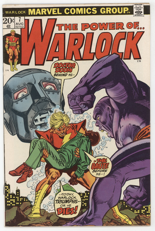 Warlock 8 Marvel 1973 FN VF John Buscema Mike Friedrich Doctor Doom High Evolutionary