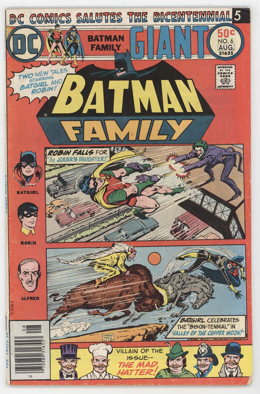 Batman Family 6 DC 1976 VG Batgirl Robin Jokers Daughter Mad Hatter