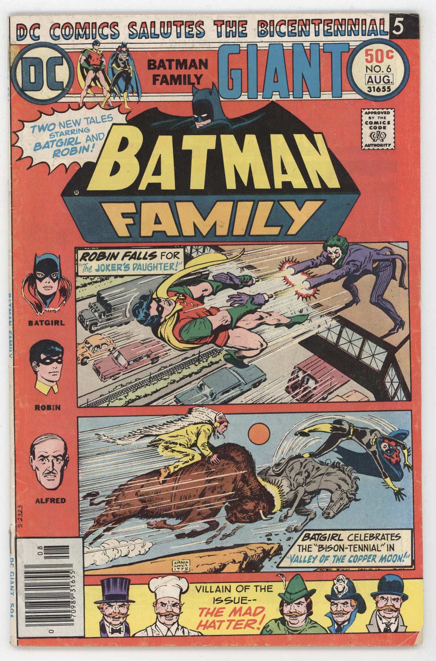 Batman Family 6 DC 1976 VG Batgirl Robin Jokers Daughter Mad Hatter