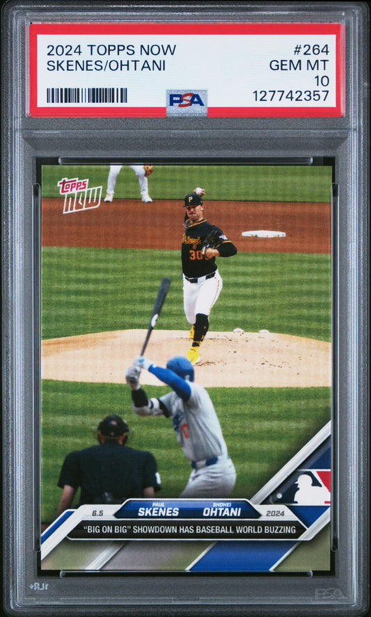 2024 Topps Now Skenes/Ohtani 10 PSA #264 - Golden Apple Comics