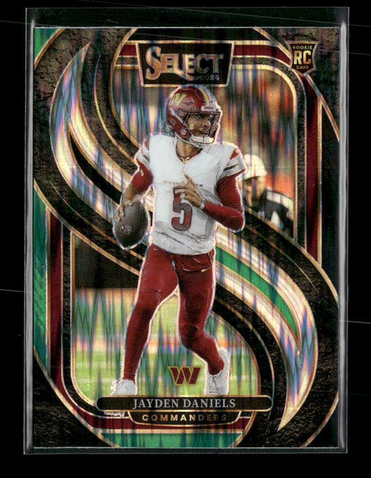 2024 Panini Select Black & Green Prizm Shock Jayden Daniels Rookie #112 - Golden Apple Comics