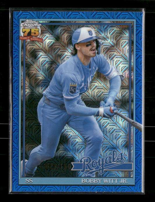 2026 Topps 1991 Baseball Blue Refractors Bobby Witt Jr. #/150 #91C-19 - Golden Apple Comics