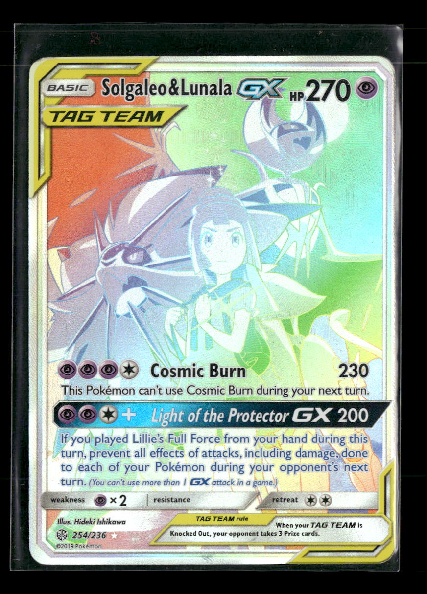SM - Cosmic Eclipse Solgaleo & Lunala GX (Secret) #254/236 - Golden Apple Comics